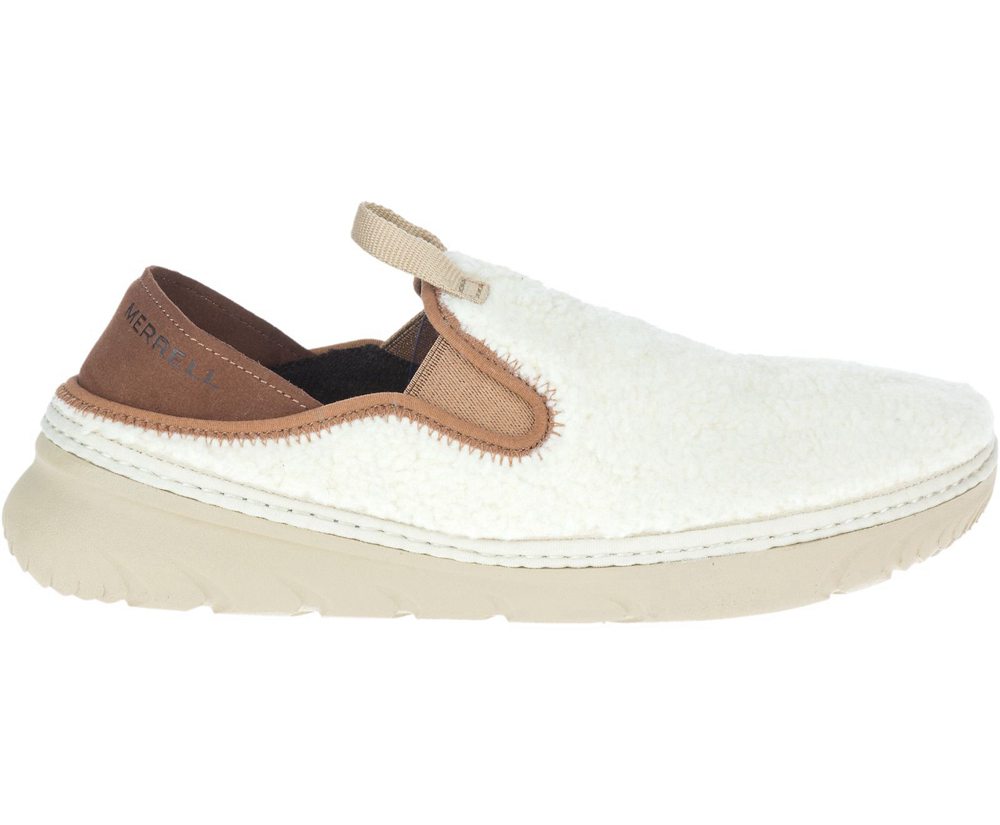 Merrell Slip Ons Damskie Białe - Hut Moc Cocoa - 290387-VAC